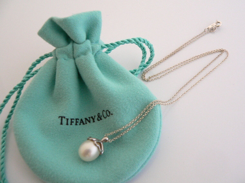 tiffany heart and pearl necklace