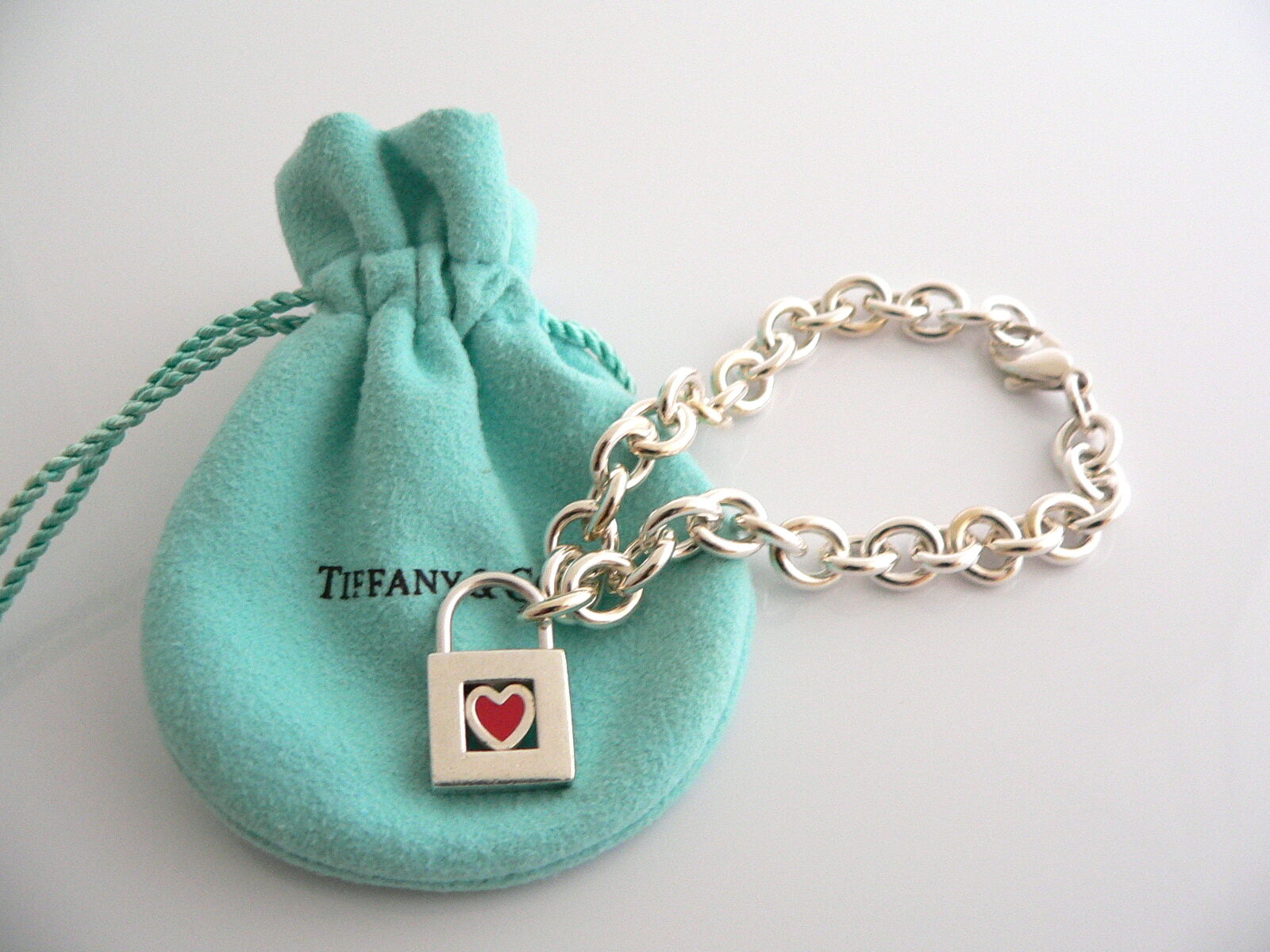 tiffany bracelet with red heart