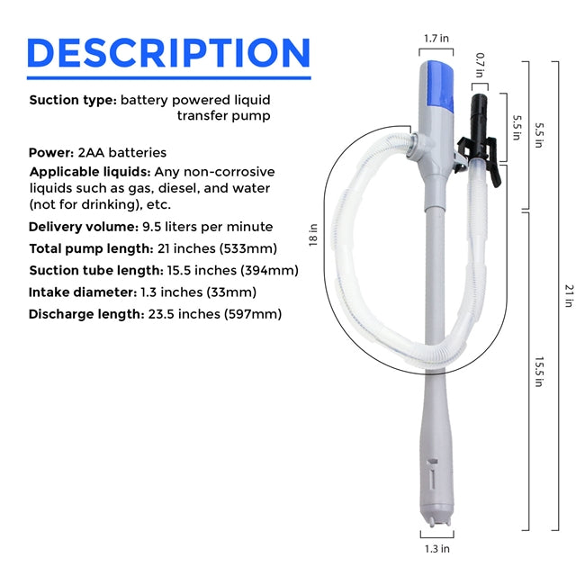 terapump battery operated trha03 2aa pump with buzzer