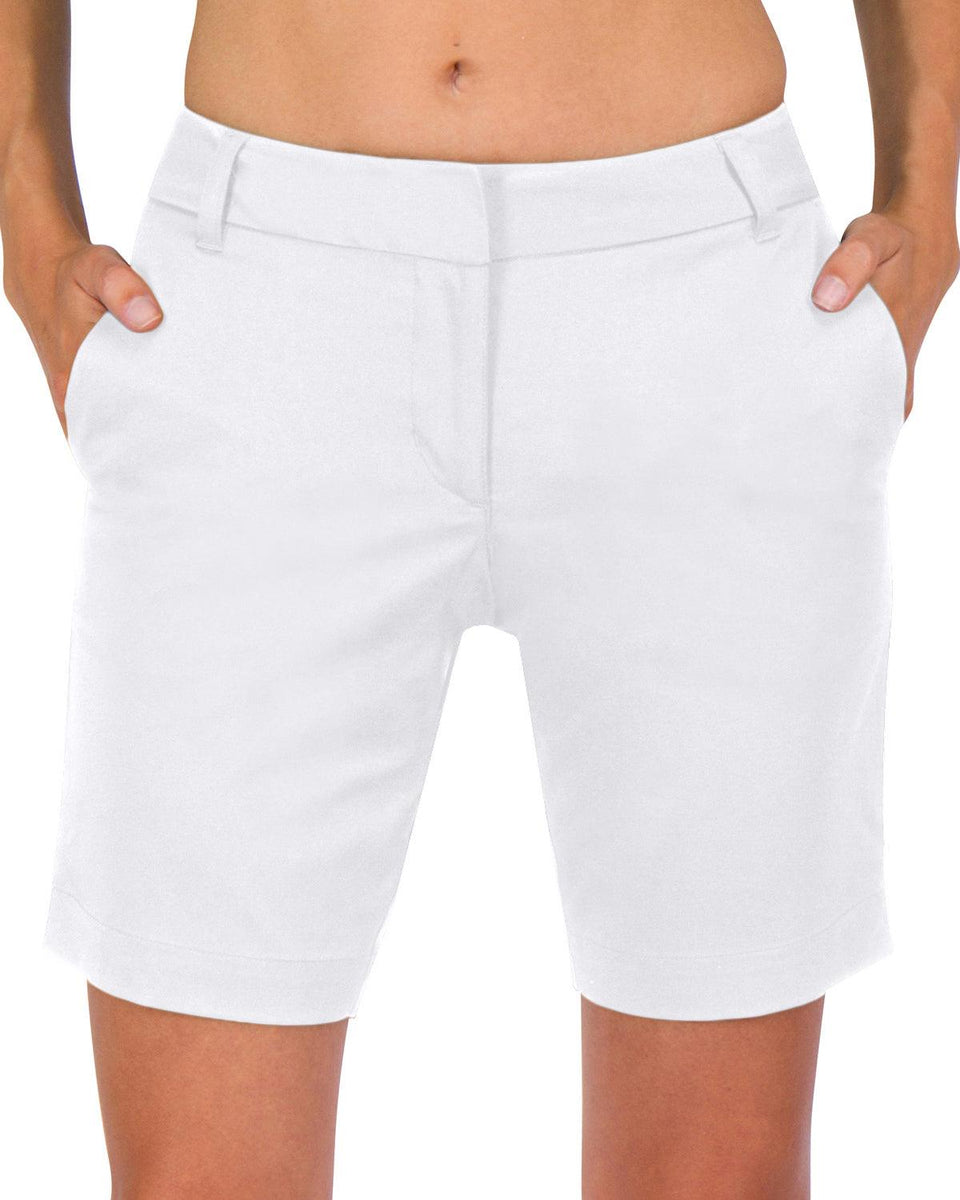 Three Sixty Six Womens Bermuda Golf Shorts - Quick Dry Active Shorts with Pockets, Athletic and Breathable - 8 ½ Inch Inseam