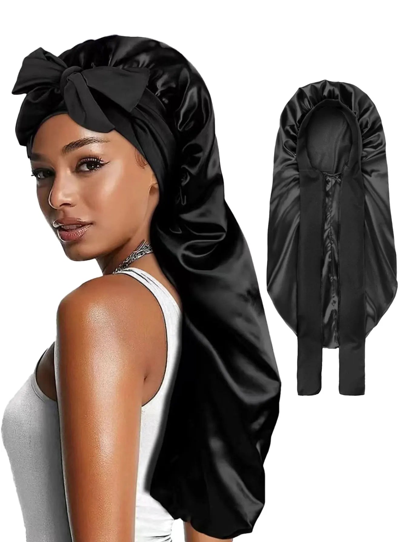 X-Long Satin Bow Nightcap