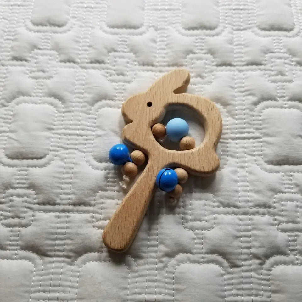 Wooden Bunny Rattle