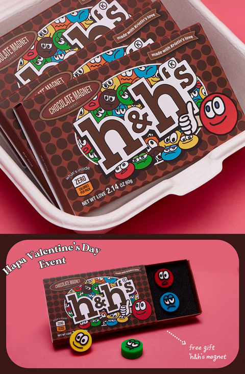 H & H 情人節巧克力豆磁鐵組