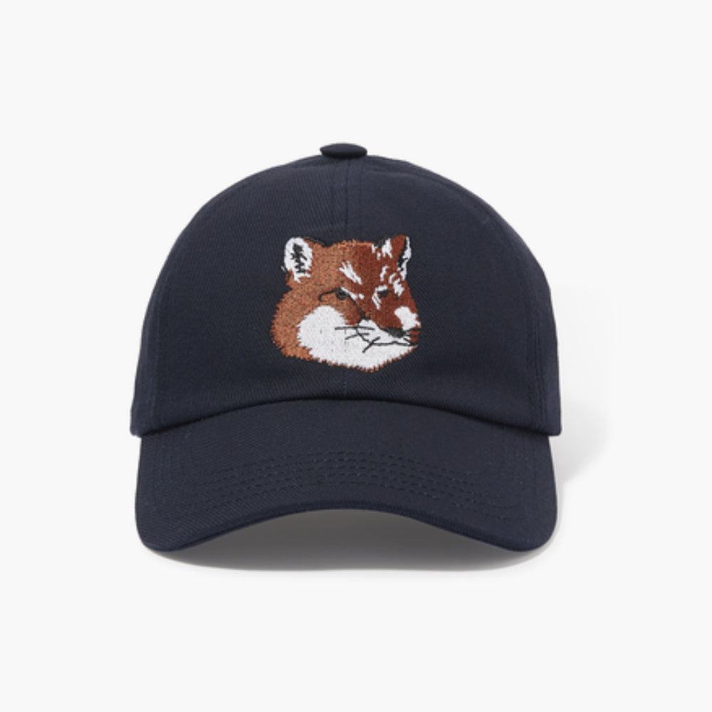 LARGE FOX HEAD EMBROIDERY 6P CAP / Black – mielave