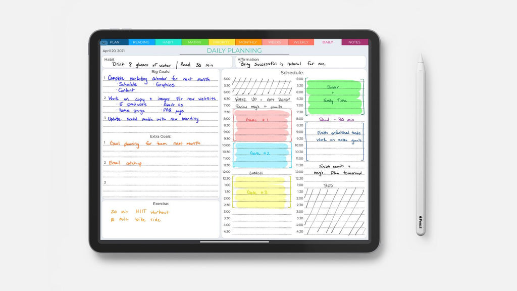 digital planners goodnotes templates pen tool