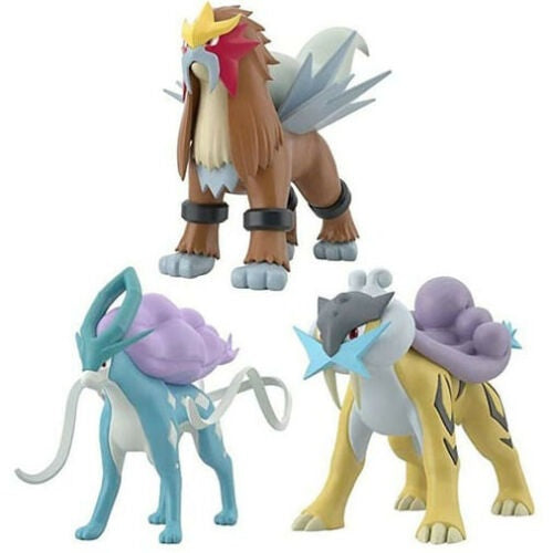 Pokemon Scale World Johto Raikou Entei Suicune Bandai Figure Set Simplytoyz