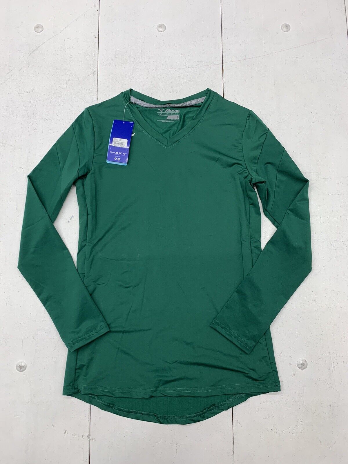 Mizuno Womens Green Long Sleeve Athletic Shirt Size XL - beyond