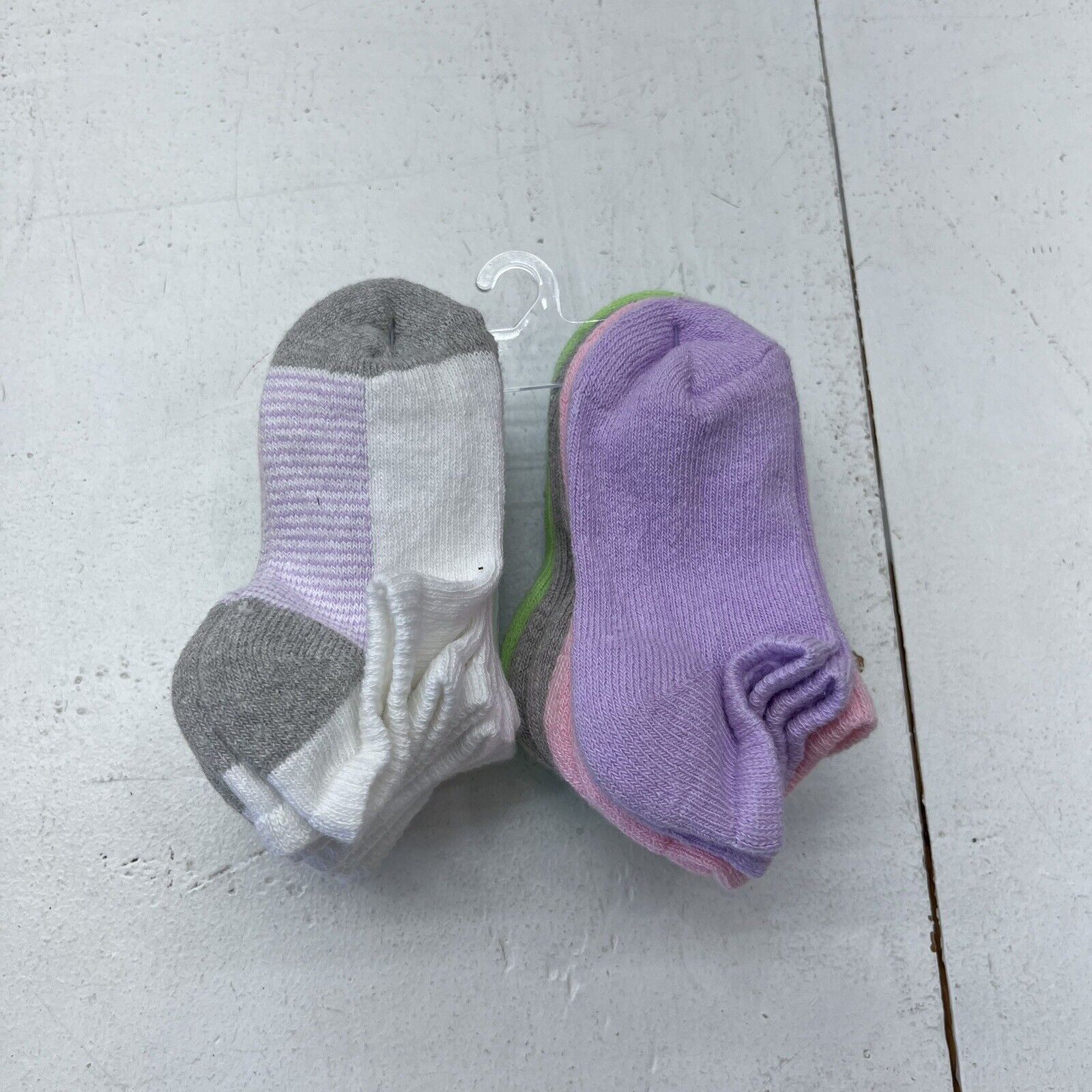 Cat & Jack - Girls Striped Lightweight Ankle Socks 10 Pack - Small