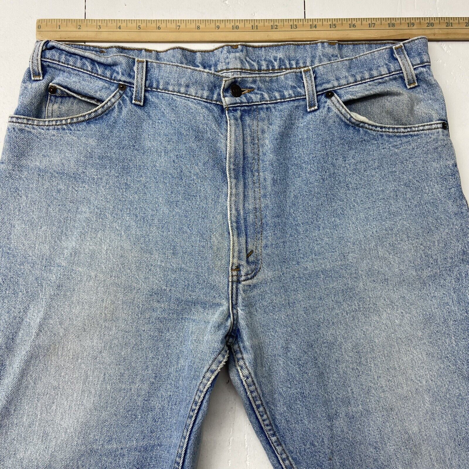 Vintage Levi's Blue Denim Jeans Leather Tag Men Size 42 X 32 Made In U -  beyond exchange