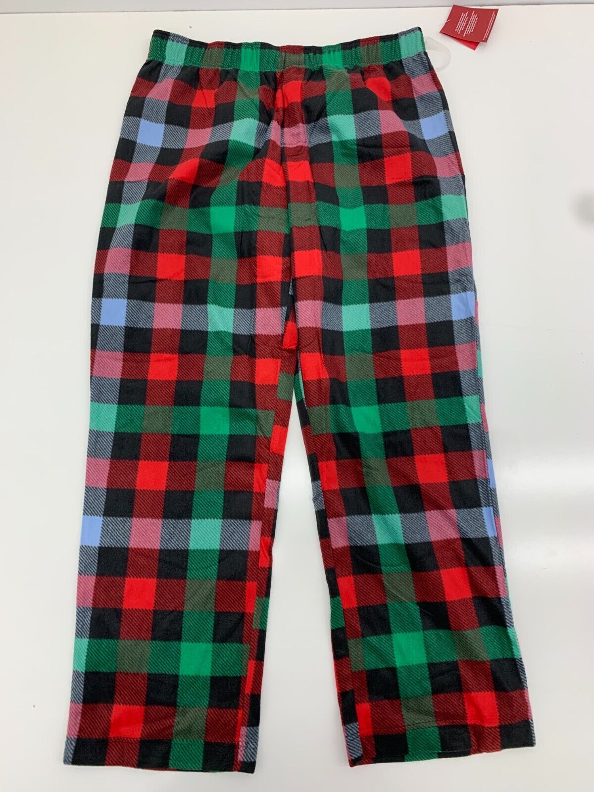 Wondershop Kid's Pajama Bottoms Red Black Plaid Fleece size 12