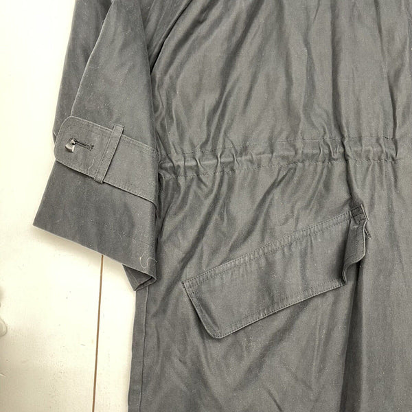 iot】SANYO black chambray like long coat クリアランス売筋品