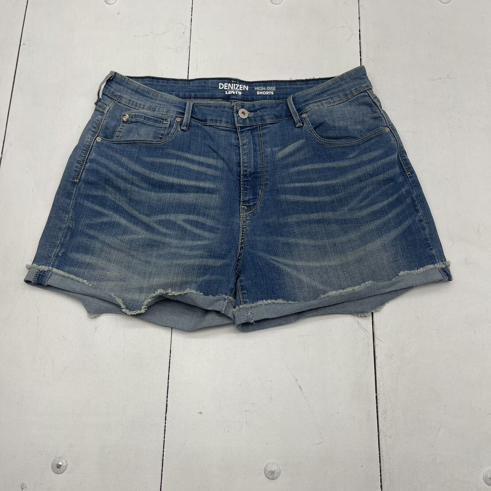 Denizen For Levis High Rise Blue Denim Cutoff Shorts Women's Size 14 -  beyond exchange