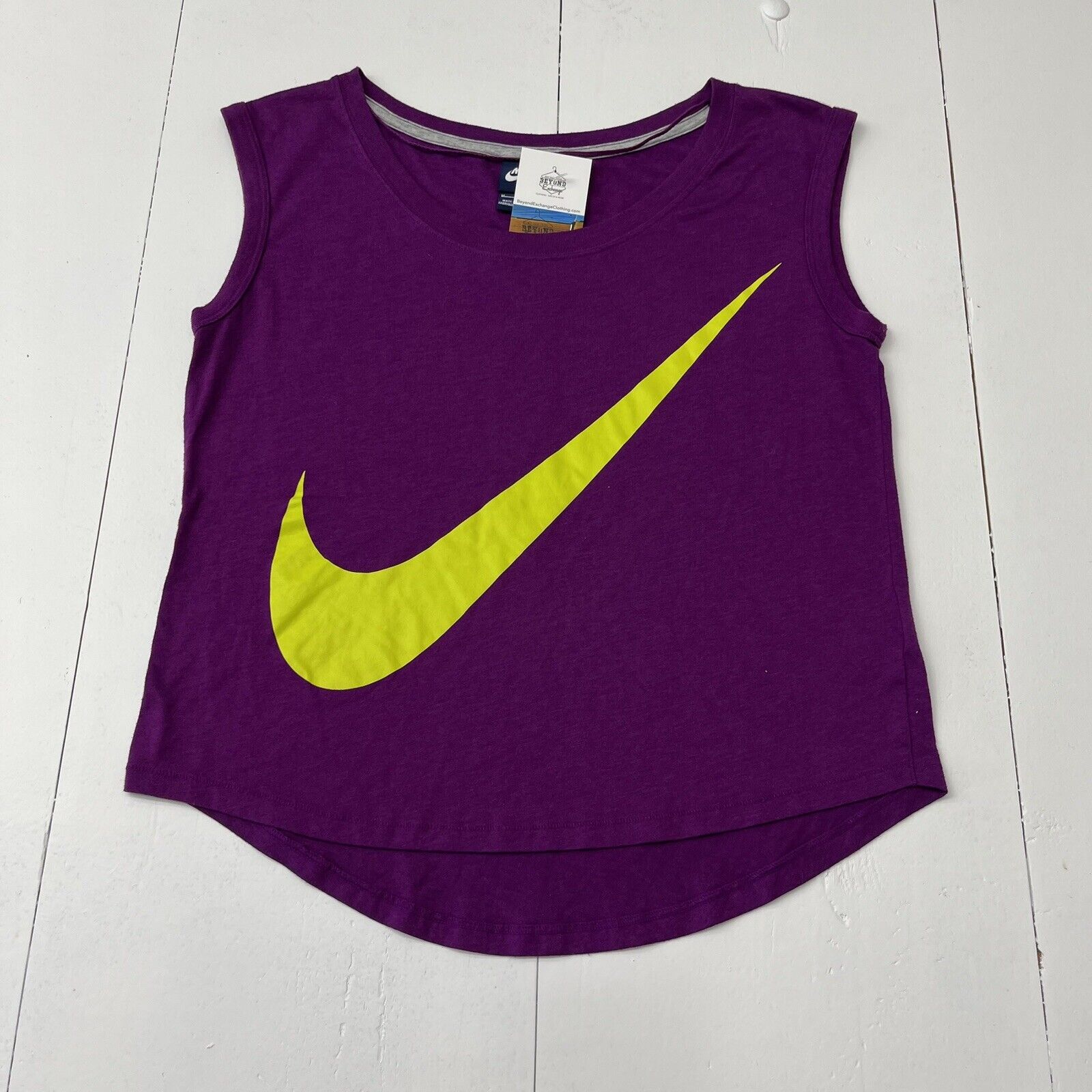 Nike Purple Pullover Sweatshirt Front Pouch Women Size M - beyond exchange