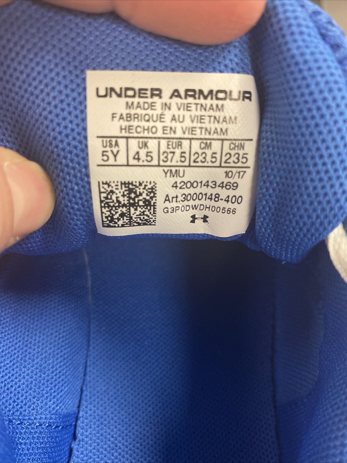 alarma Moda Fabricante Under Armour 3000148-100 Rave 2 Blue Teal And White Youth Shoes Size 5 -  beyond exchange