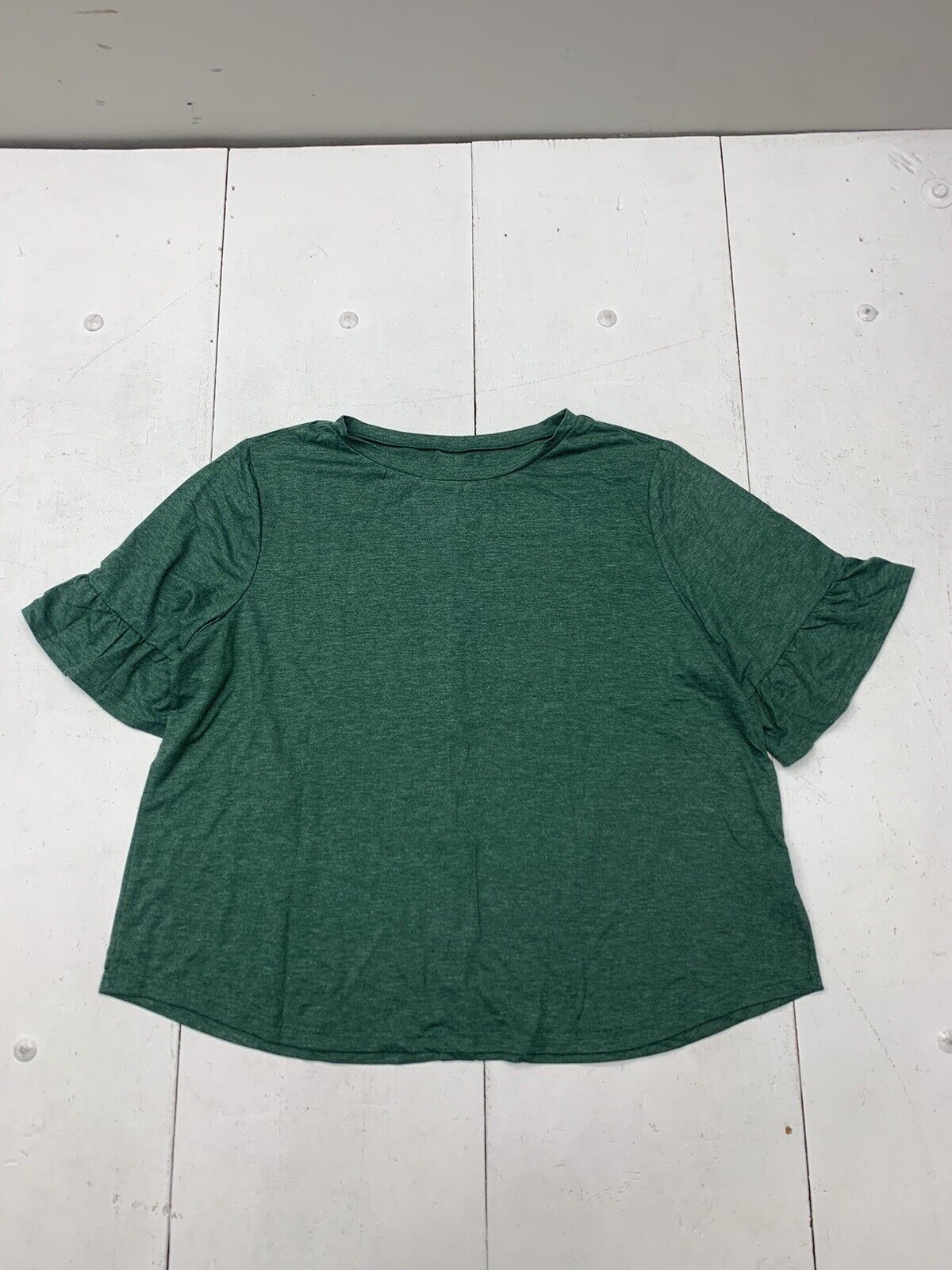 Shein Curve Womens Green White Striped Short Sleeve Shirt Size 2XL - beyond  exchange
