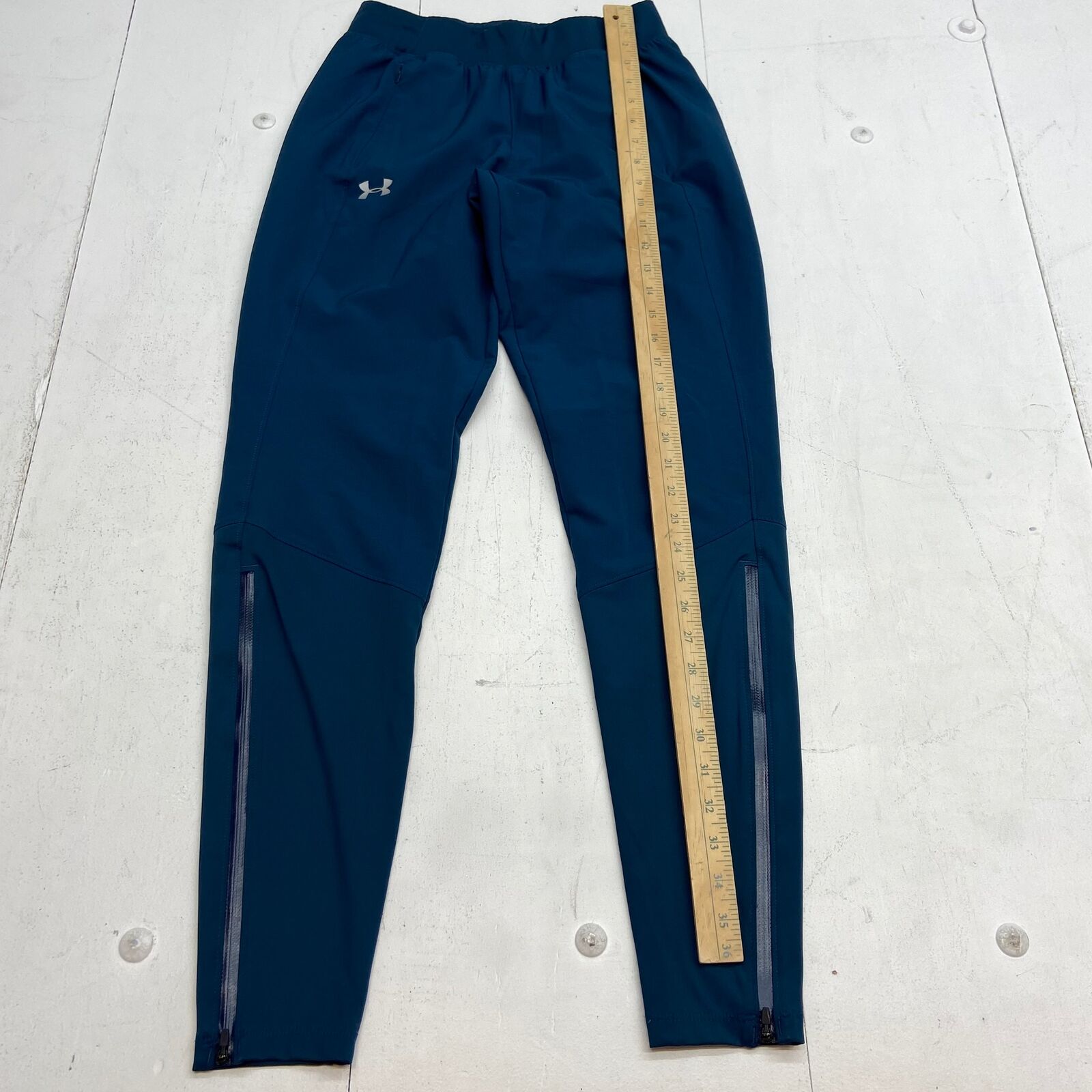 Under Armour Cold Gear Blue Athletic Jogger Ankle Zip Size - exchange