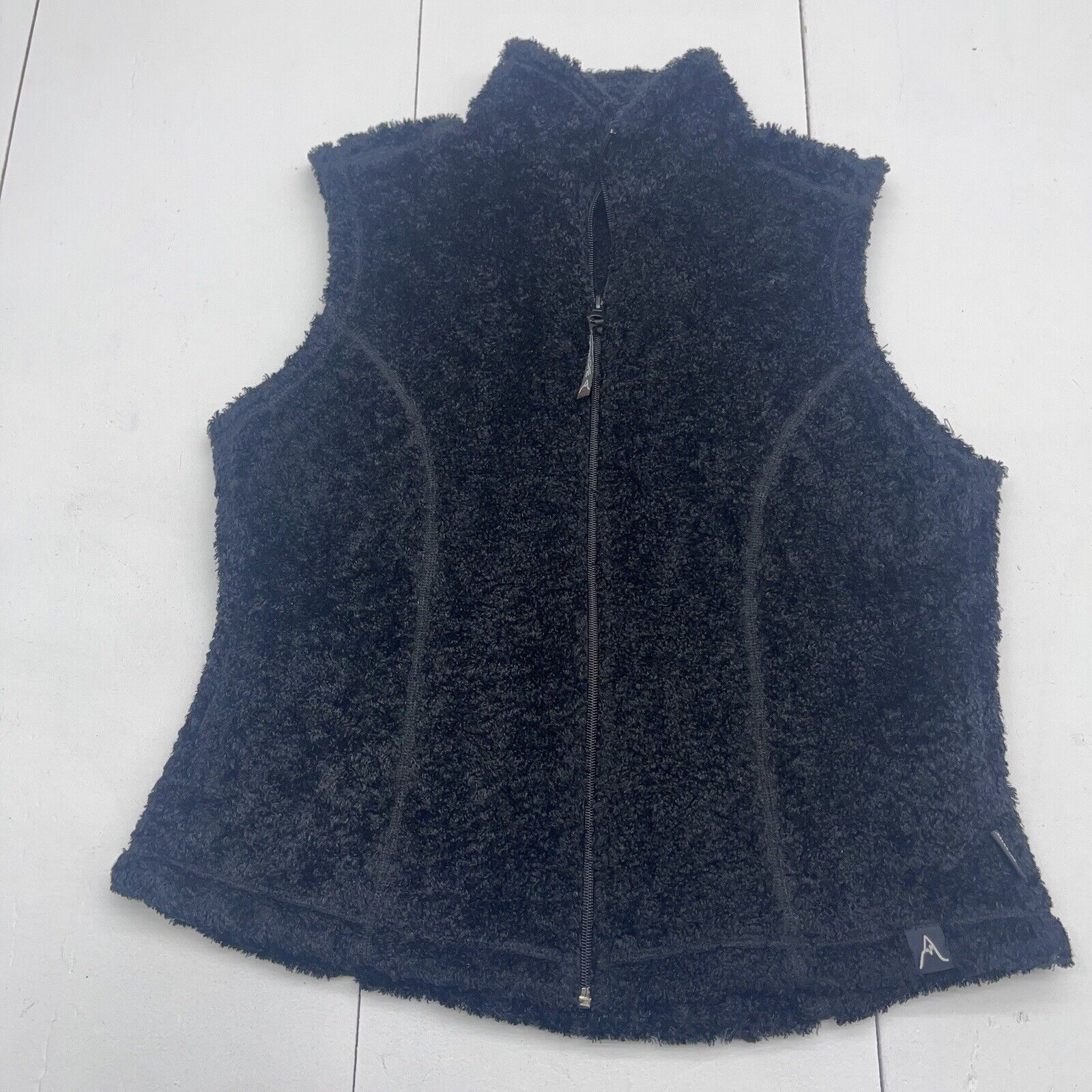 Avalanche Dark Gray Sweater Fleece Mid-Length Jacket with Wrap Collar  Women's S
