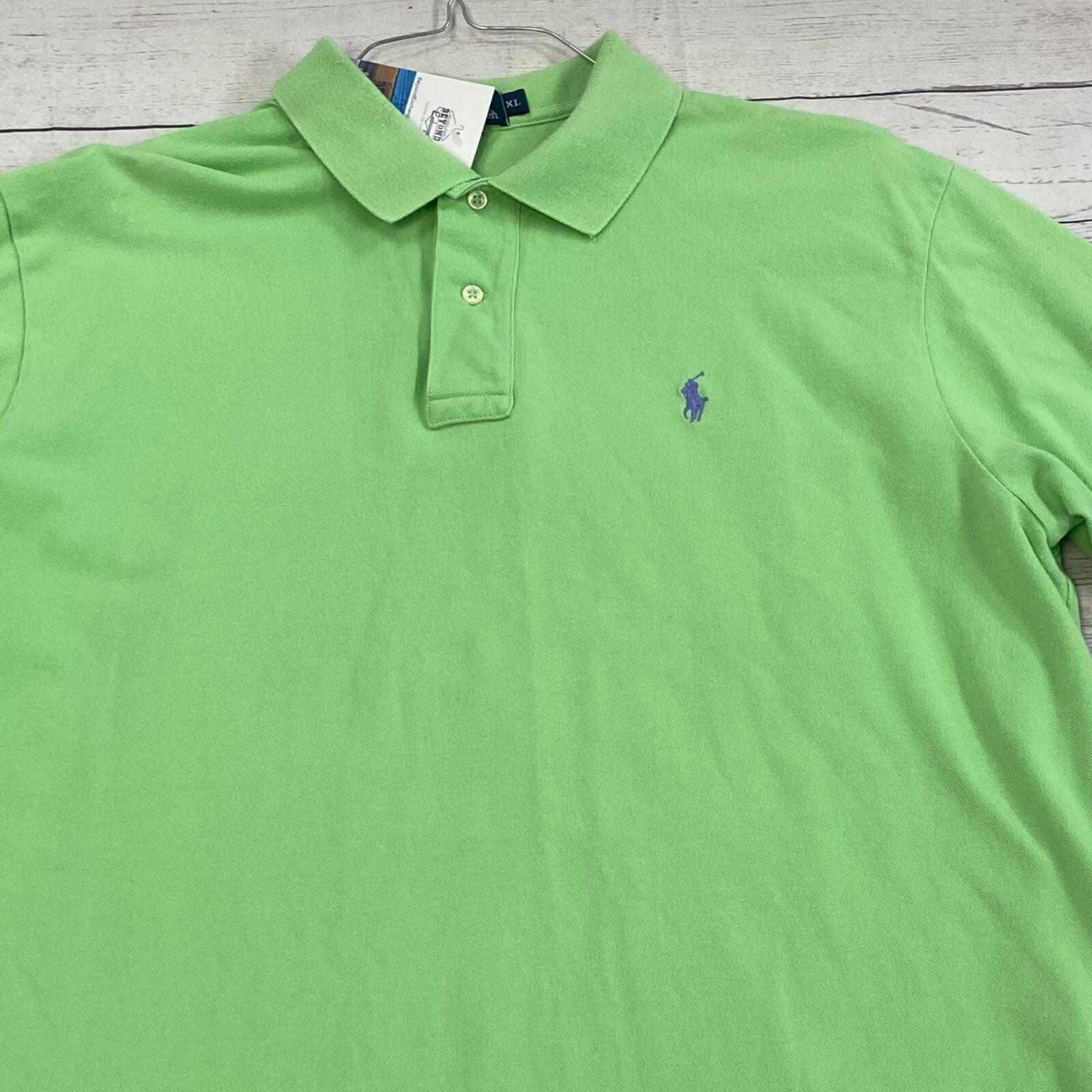 kruis monteren Wissen Polo Ralph Lauren Green Cotton Short Sleeve Polo Shirt Men Size XL - beyond  exchange