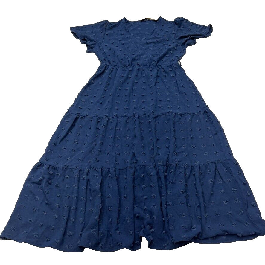 COS Blue Pleated V-Neck Dress With Pockets Women's Size 2 New - beyond  exchange