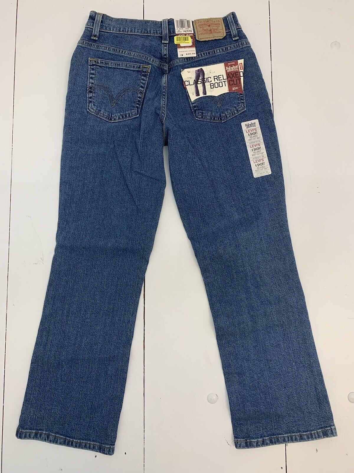 Levi's 550 women's jeans Size 6 Petite Blue Jeans Bootcut Stretch New -  beyond exchange