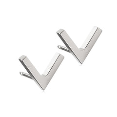 Earrings Blomdahl medical titanium V-shape silver-colored