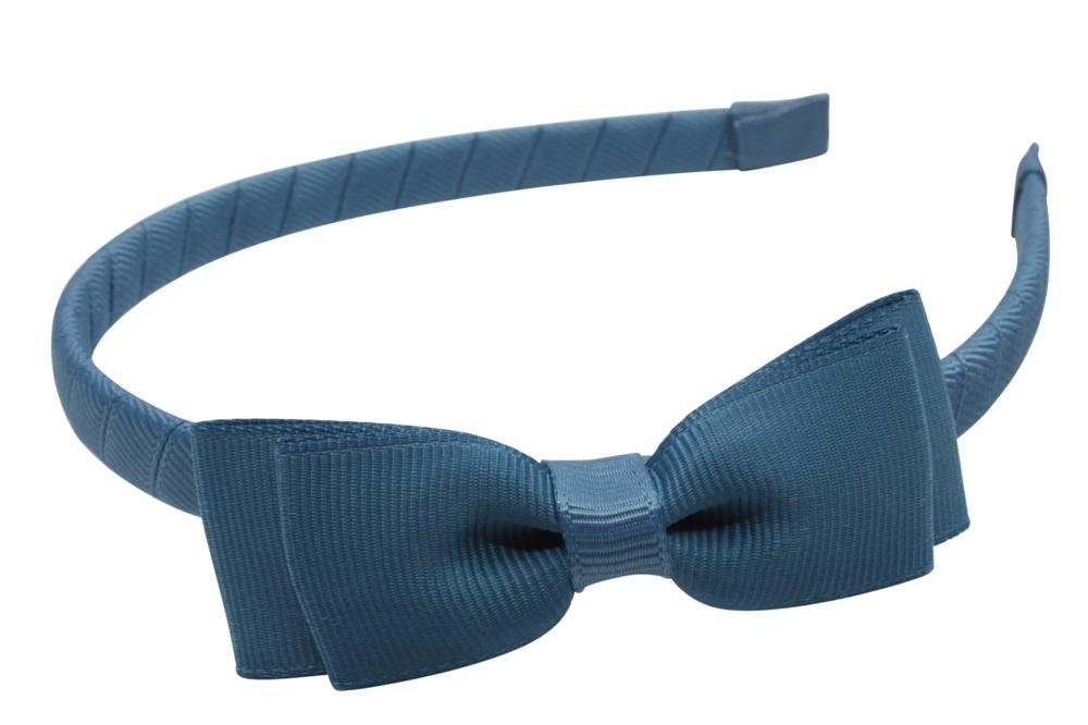 ui Vergevingsgezind Geld rubber Diadeem/haarband antiek blauw met dubbel smal strikje – Staartjes en  Strikjes