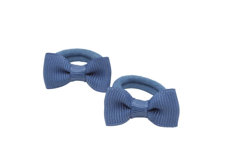 Verspreiding ik ben slaperig Dekbed Kleine elastiekjes met mini strikjes smoke blue – Staartjes en Strikjes
