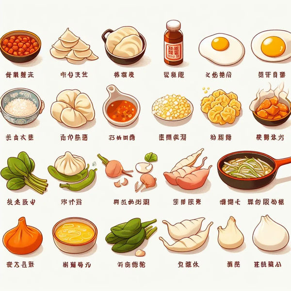 A list of ingredients for making mandu