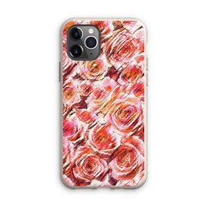 Textured Roses Coral Amanya Design Eco Phone Case