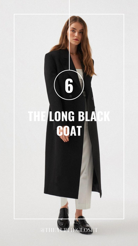 autumn winter long black coat fashion 2023 for ladies