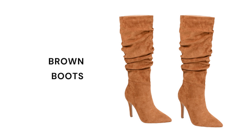 brown suede slouch boots THE YUPPIE CLOSET