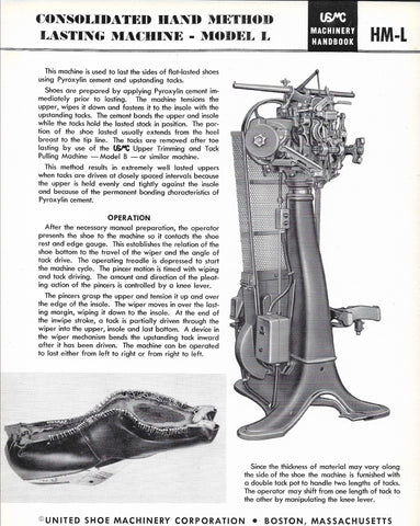 Jan Ernst Matzeliger Model HM-L