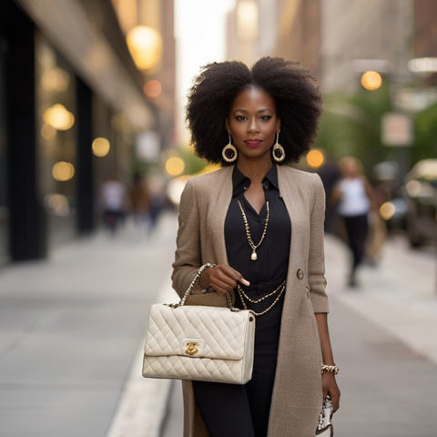 Affluent woman in the city THE YUPPIE CLOSET 