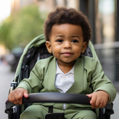 toddler wearing Spring sage THE YUPPIE CLOSET