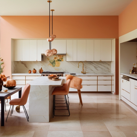 Pantone Peach Fuzz Kitchen | THE YUPPIE CLOSET