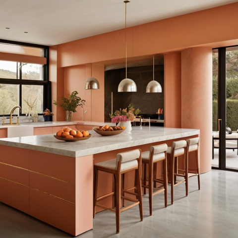 Pantone Peach Fuzz Kitchen | THE YUPPIE CLOSET