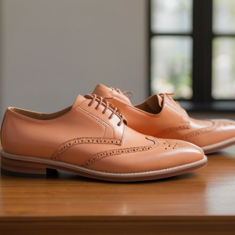 Pantone Peach Fuzz Men's Shoes | THE YUPPIE CLOSET