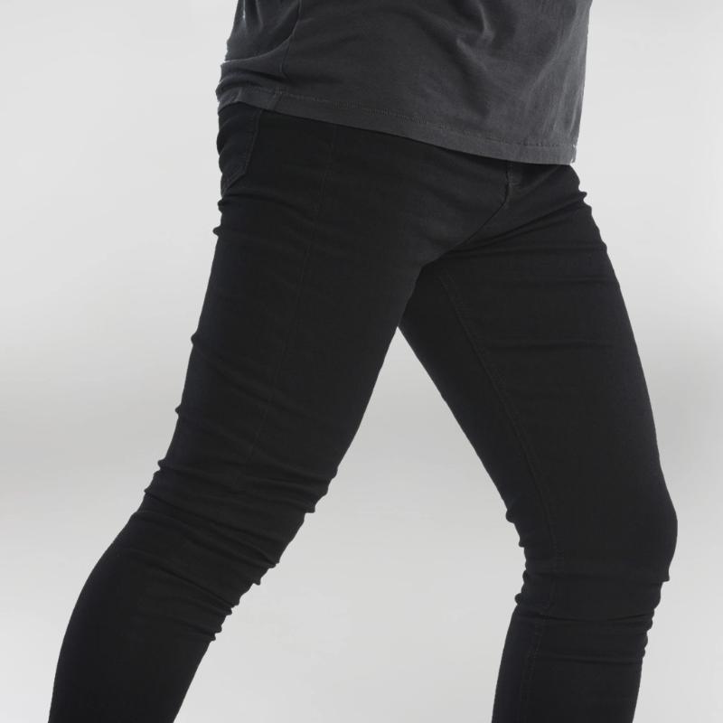 stretch skinny jeans mens black