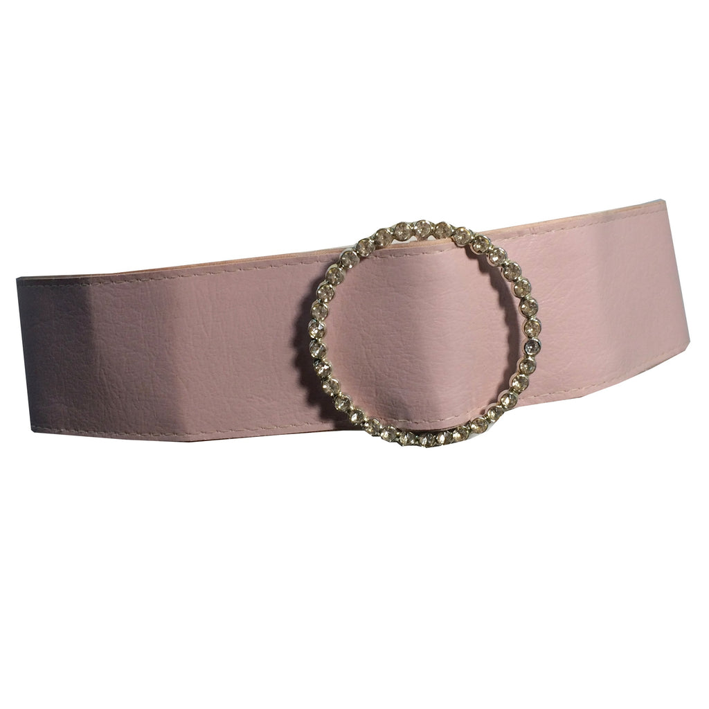 Sparkling Rhinestone Buckle Pink Satin Belt circa 1960s – Dorothea's ...