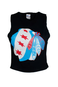 blackhawks shirt chicago flag