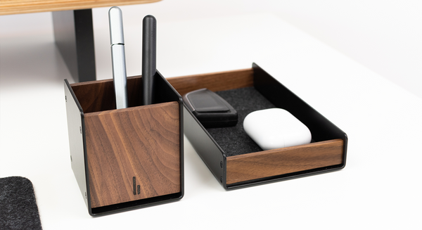 Schreibtischausstattung aus Holz von balolo zur Aufbewahrung von Stiften Kugelschreibern Adaptern und Schreibwaren Catchall Tray Fach Stauraum Organizer Stiftehalter