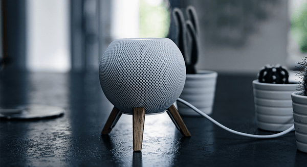 balolo, precision crafted goods, wooden accessories, wood, walnut wood, oak wood, Apple HomePod Mini, HomePod mini stand, made in Germany, handmade