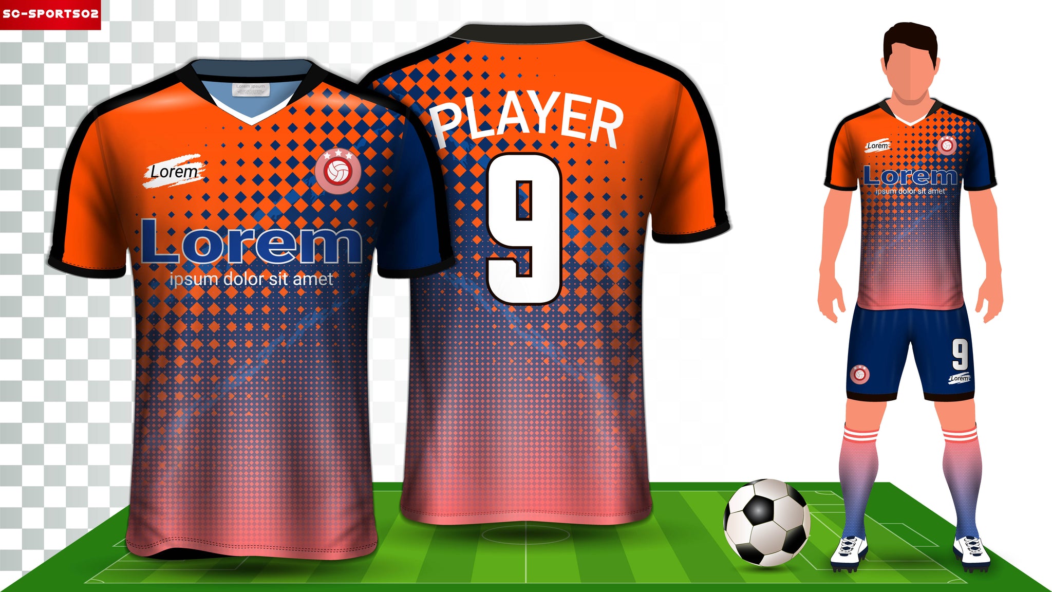 orange sports jersey