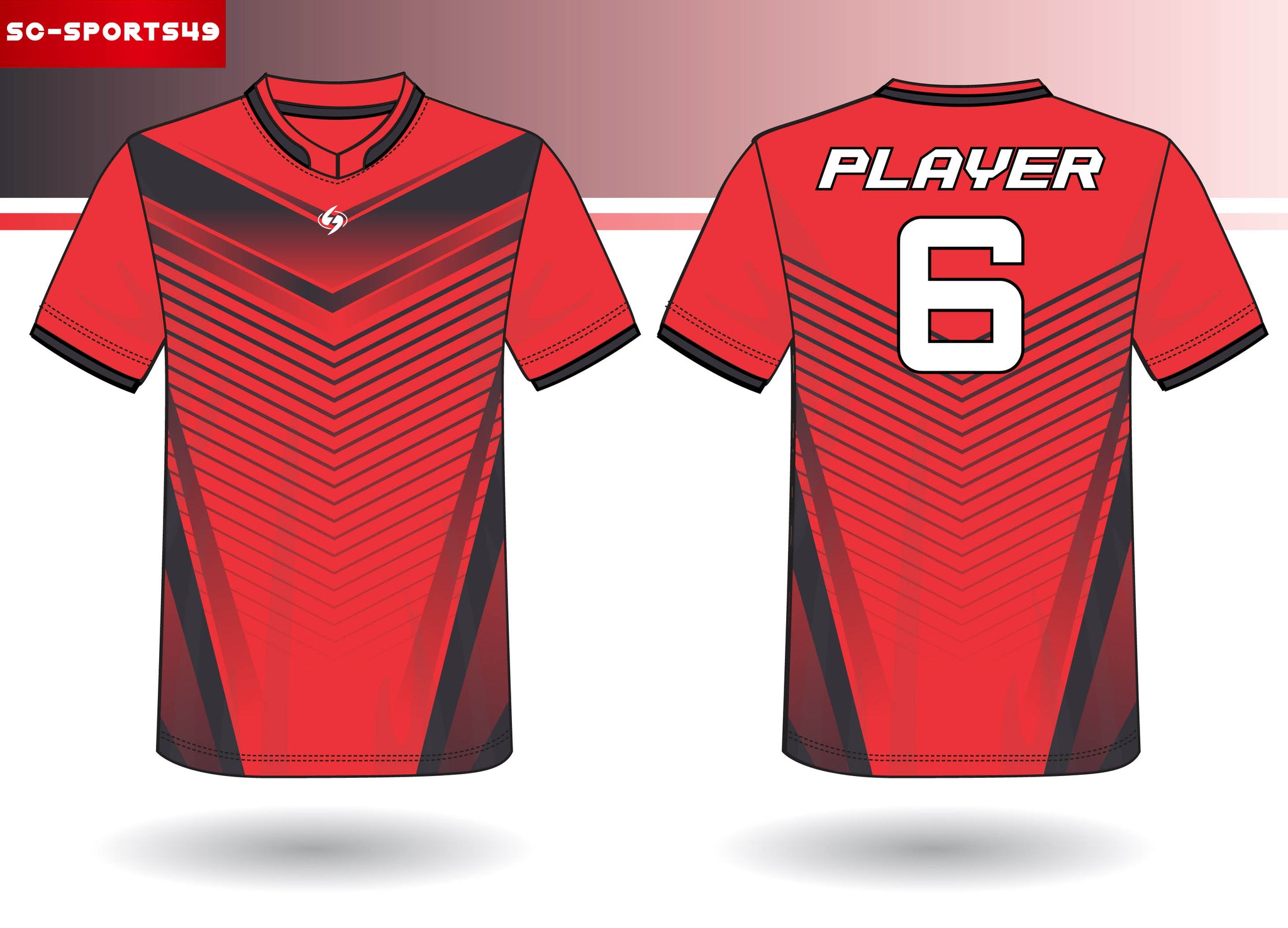 red colour football jersey