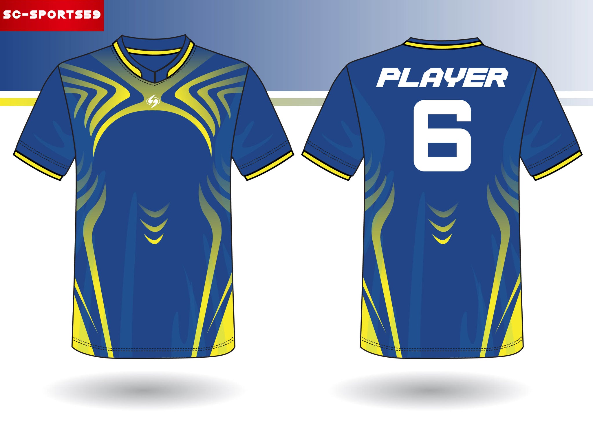 blue sports jersey