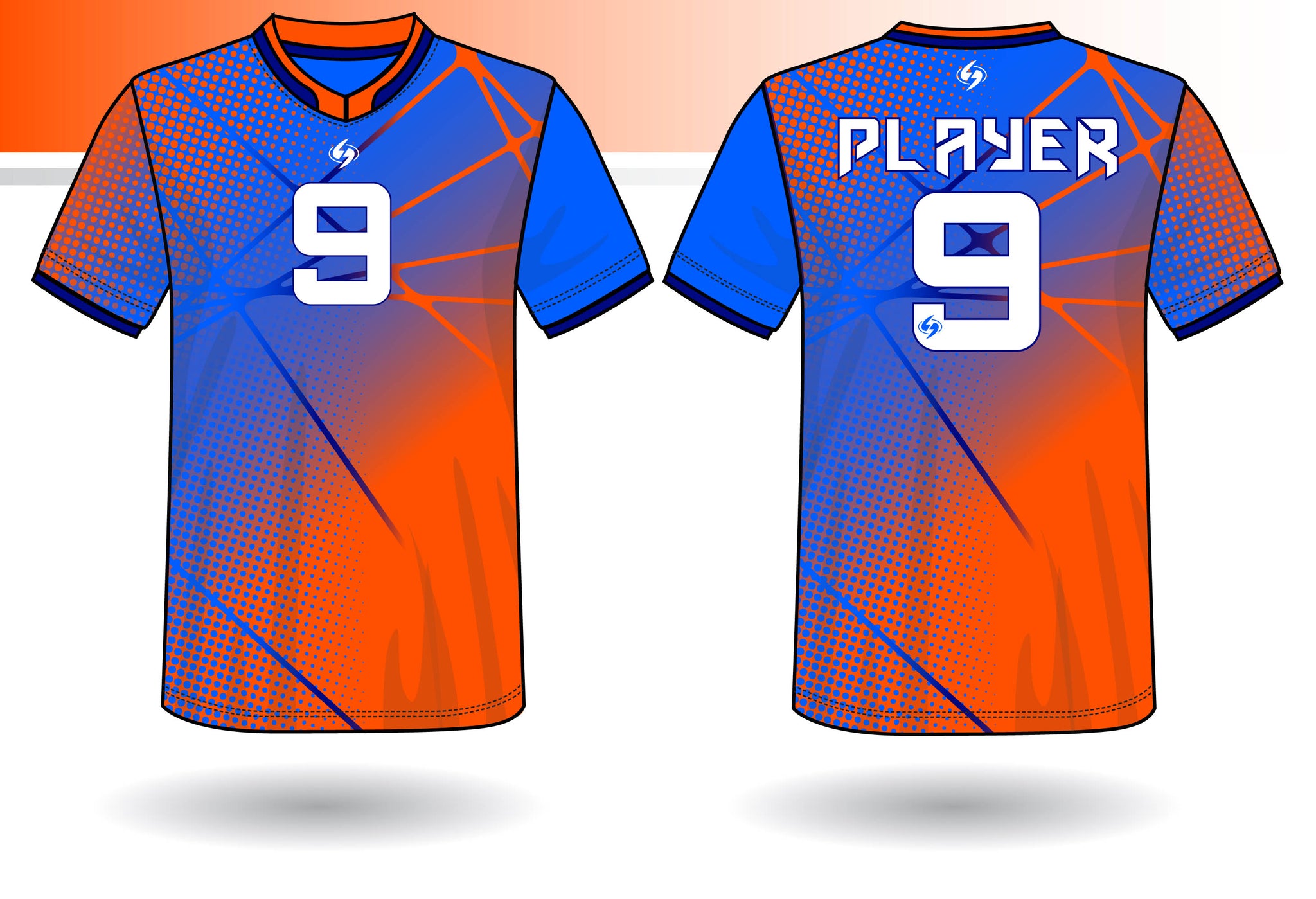 blue orange jersey