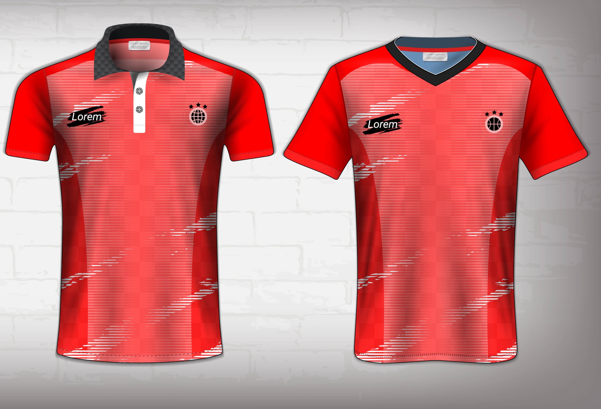 red sublimation jersey