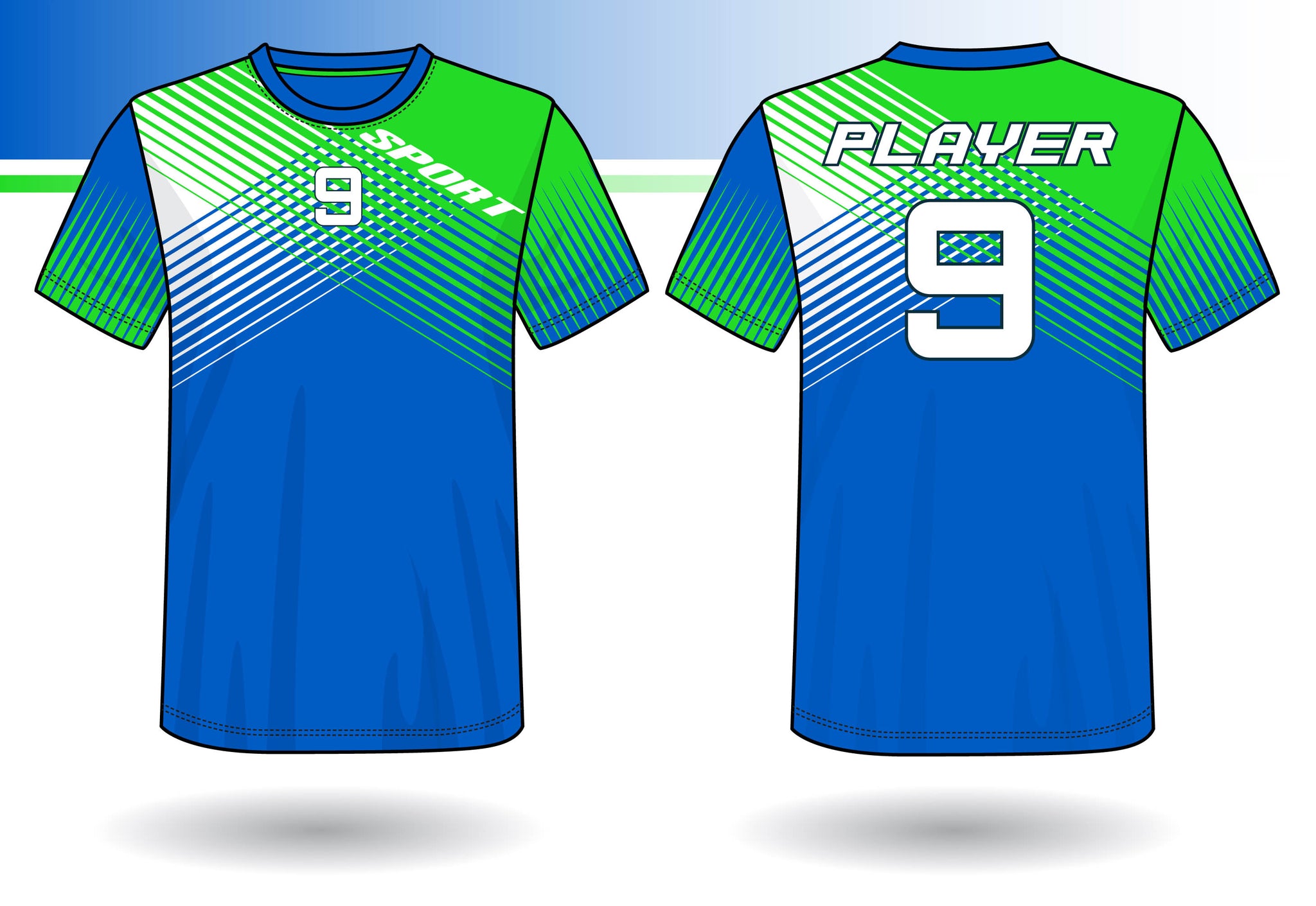 blue football jersey design