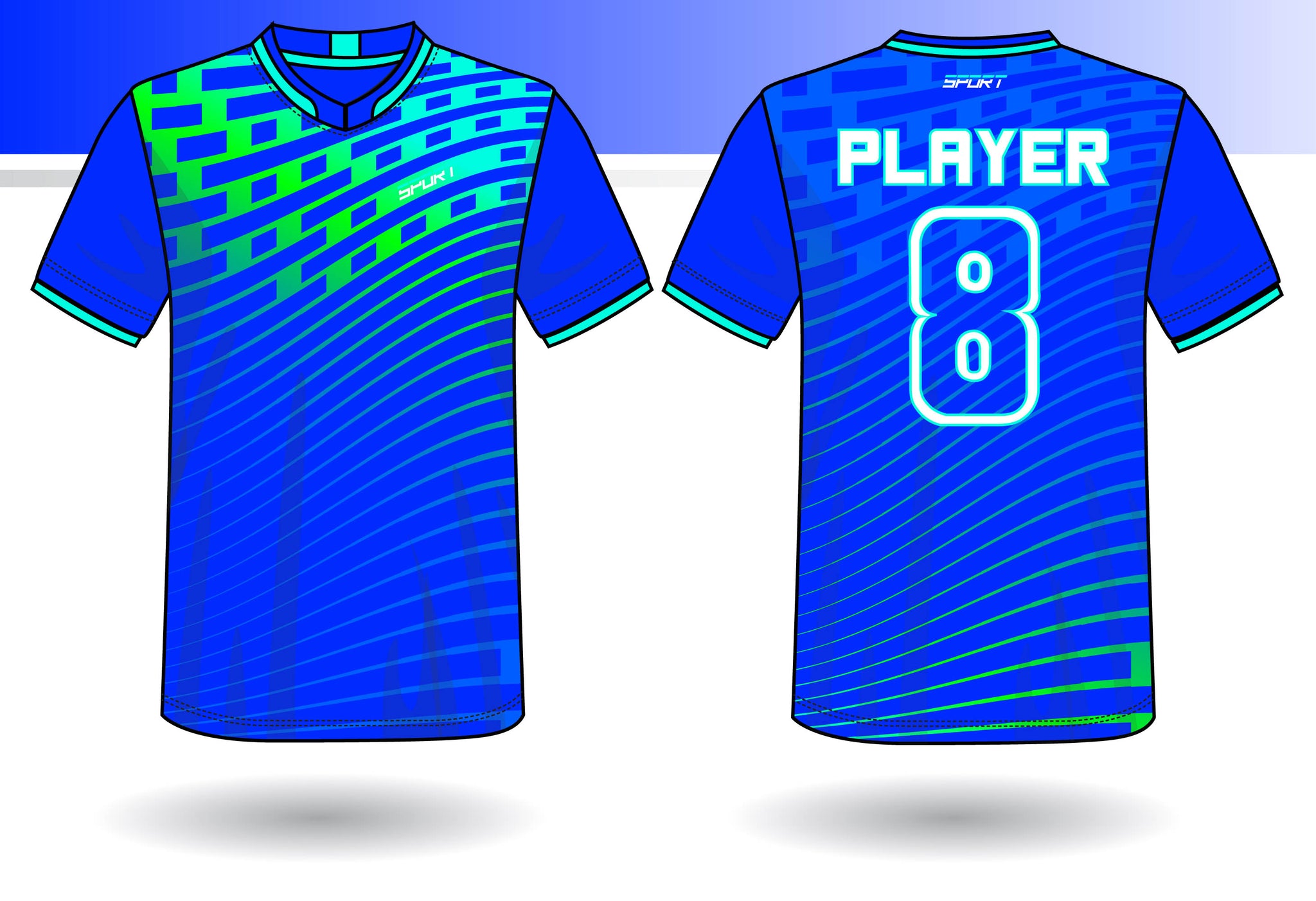 blue sports jersey