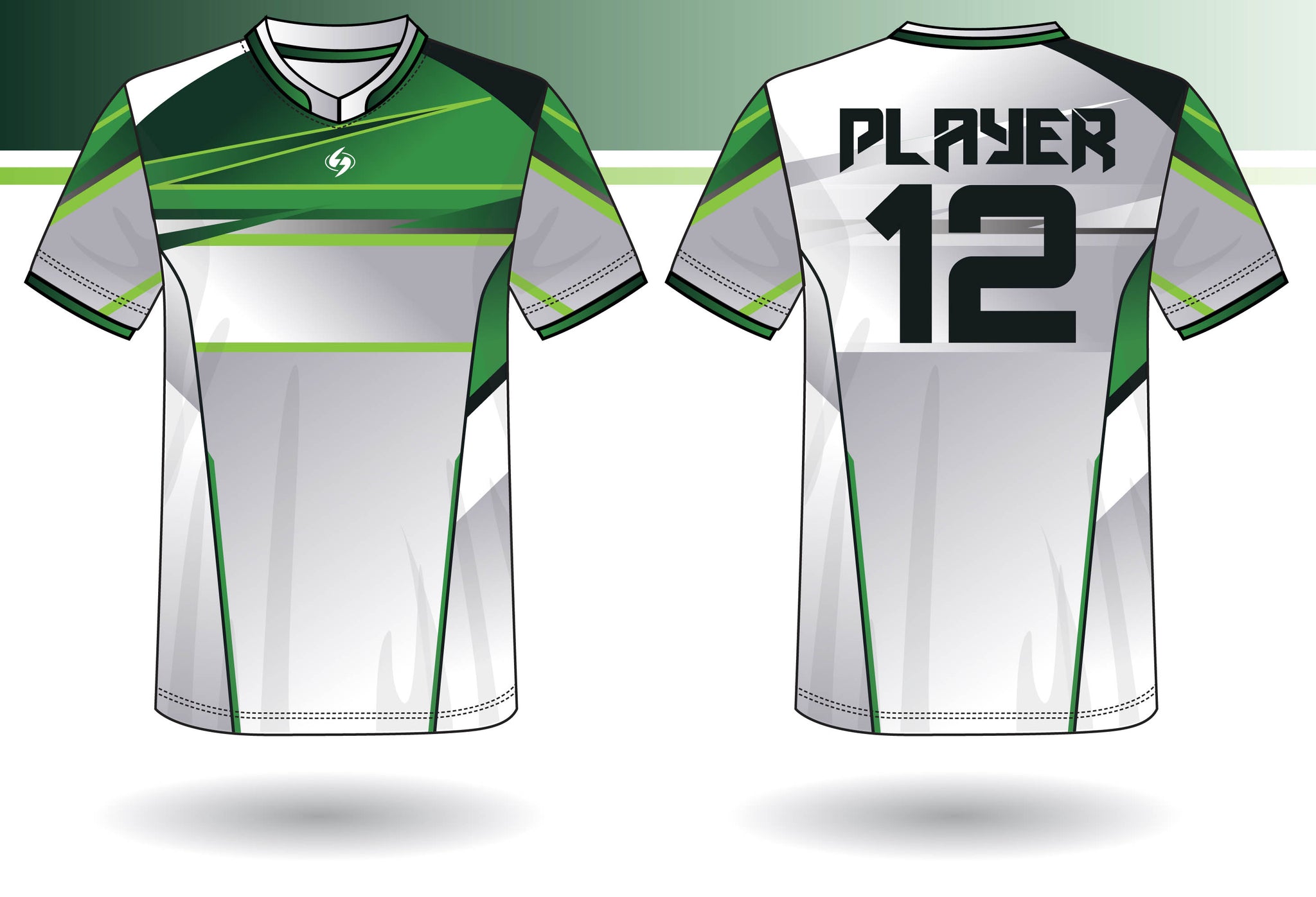 green volleyball jersey design